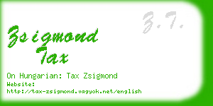 zsigmond tax business card